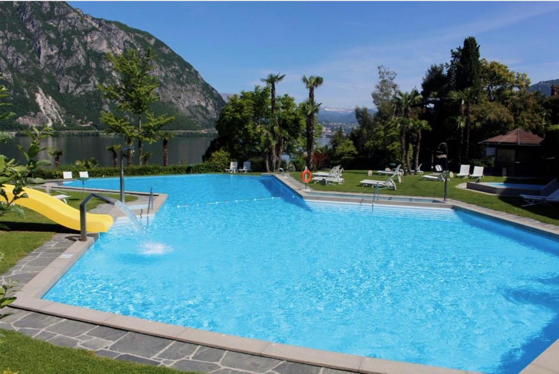 Holiday On The Lake Lugano Bissone Bagian luar foto
